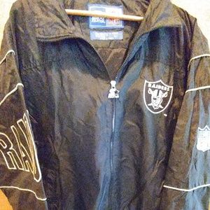 Men's Starter Brand NFL Raiders Windbreaker Jacket